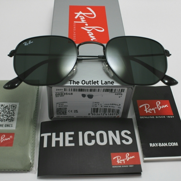 Model Display Ray-Ban Hexagonal Black RB3548N - Picture 3 of 16